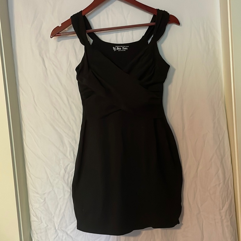 Bodycon black mini dress